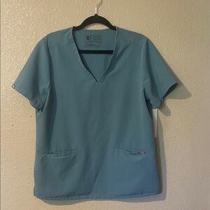 Figs Teal Scrub Top